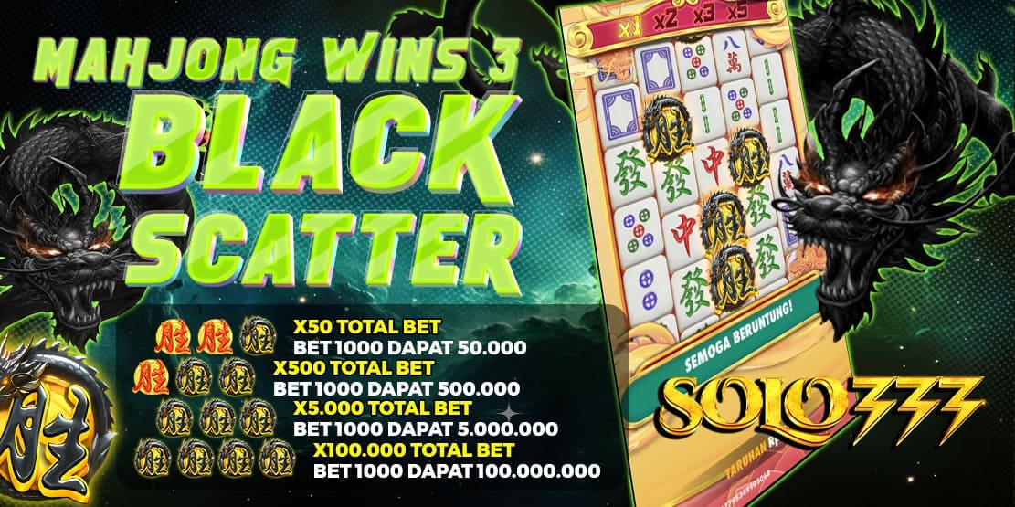 SCATTER  HITAM MAHJONG WINS 3 SOLO333